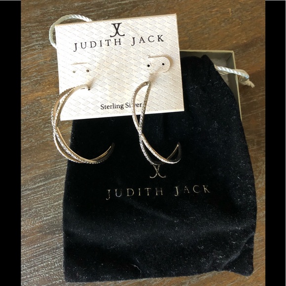 NWT Judith Jack hoop earrings - Picture 2 of 3
